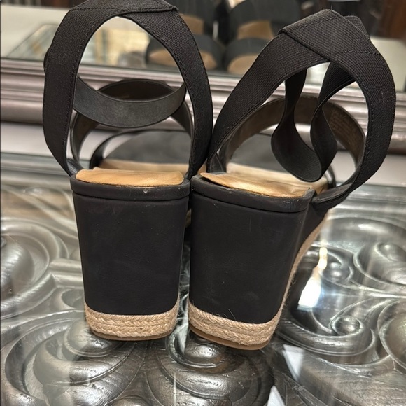 Caslon Leona CNLeona-Fab Women’s 11 Black Elastic Strap Espadrille Sandals - Picture 8 of 11